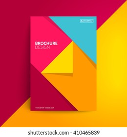 Geometric cover design. A4 format template for brochure,poster,flyer etc.