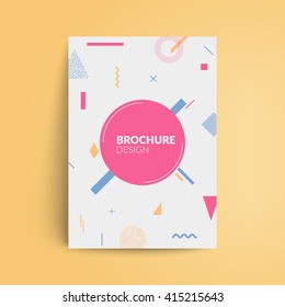 Diseño de cubierta geométrica. Plantilla de formato A4 para folleto, póster, volante, etc.