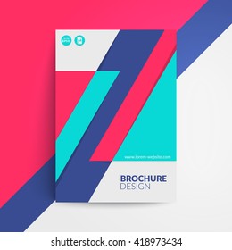 Geometric cover design. A4 format template for brochure,magazine,annual report,poster,flyer etc.
