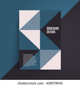 Geometric cover design. A4 format template for brochure,poster,flyer etc.