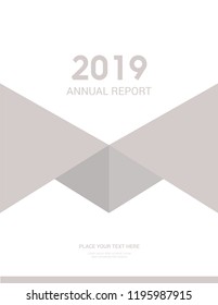 Geometric Cover design for annual report business catalog company profile brochure magazine flyer booklet poster banner. A4 landscape template element cover vector EPS-10 sample image