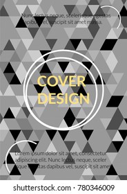 Geometric Cover Design. Background with Triangle Shapes of Different colors Template for Business Broshure,
Cover Book, Magazine, Leaflet, Booklet Cool Template for Your Design