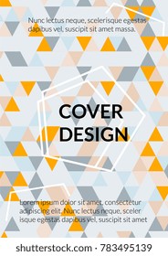 Geometric Cover Design. Background with   Geometric Triangle Shapes of Different colors. Template for Business Broshure,
Cover Book, Flyer, Page, Card. Beautiful Template for Your Design