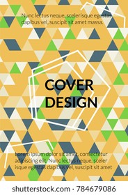 Geometric Cover Design. Background with Triangle Shapes of Different colors Template for Business Broshure,
Cover Book, Magazine, Leaflet, Booklet Beautiful Template for Your Design