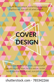 Geometric Cover Design. Background with   Geometric Triangle Shapes of Different colors. Template for Business Broshure,
Cover Book, Magazine, Leaflet, Booklet Beautiful Template for Your Design