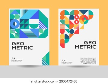 geometric cover design, book cover, presentation cover design, annual report cover design, a4