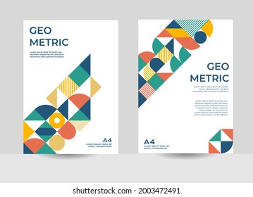 Geometric Cover Design, Book Cover, Presentation Cover Design, Annual Report Cover Design, A4