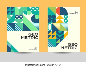 geometric cover design, book cover, presntation cover design, annual report cover design, a4