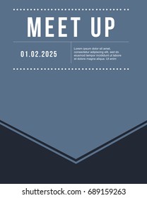 Geometric cover design meet up card