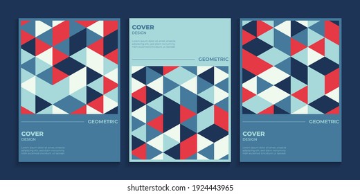 Geometric cover design set, Geometric business cover