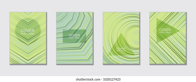 Geometric cover design template for annual report.  Trendy presentation templates. Abstract modern halftone lines grid vector background. Cover presentation on a4, advert, geometric shapes banner. 
