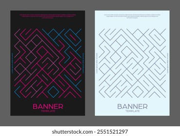 Geometric cover design. A template for a cover, banner, poster, postcard and corporate design. An idea for interior and decorative creativity