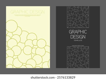 Geometric cover design. A template for a cover, banner, poster, postcard and corporate design. An idea for interior and decorative creativity