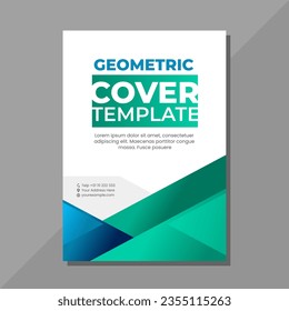 Geometric cover design template, flyer design