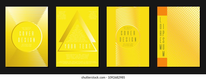 Geometric cover  design for your business. Set of sheets A4.  Can be used for poster, brochure, magazine, card, book, flyer, banner, anniversary
 Trendy corporate style.