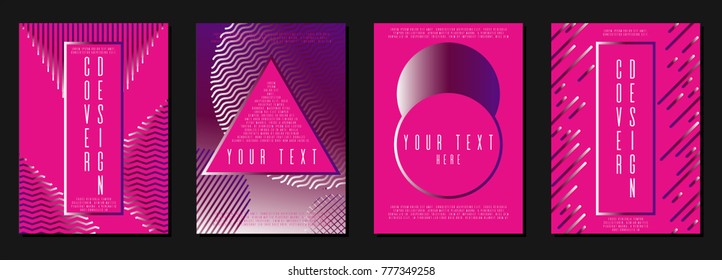 Geometric cover  design for your business. Vector cover design. Can be used for poster, brochure, magazine, card, book, flyer, banner, anniversary. Trendy corporate style.