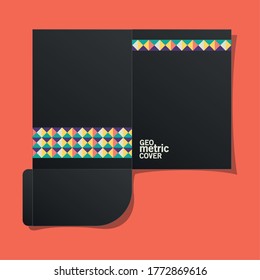 Design der geometrischen Cover-Datei Mock-up Corporate Identity Template und Branding Design Vektorgrafik