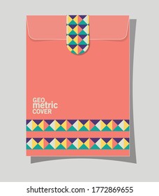 geometric cover file design of Mockup corporate identity template and branding theme Vector illustration