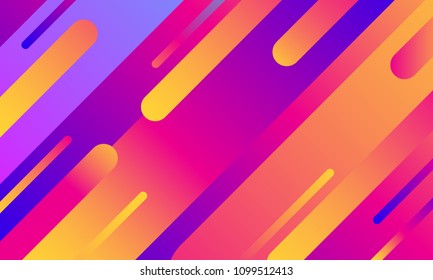 Geometric Cover. Gradient Colorful Stripes Composition. Cool Modern Neon Blue Color. Abstract Fluid Shapes. Liquid And Fluid Poster. Futuristic Design Poster. Banner Presentation, Flyer, Web. Digital