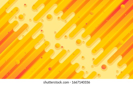 Geometric cover. Gradient Yellow-Orange stripes composition in theme of bake sticky Cheese bread Pizza fat. Abstract Liquid fluid shapes. Futuristic design poster. Banner dynamic flyer.Minimal style.