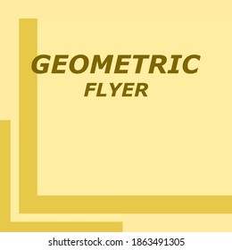 Geometric cover. Light yellow background. Fit for your elegant, modern and calm cover, flyer, background, template, etc.