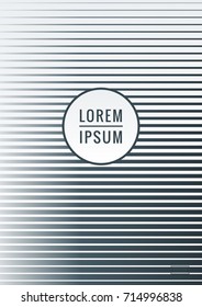 Geometric cover. Line shape design. Minimal pattern. Abstract background for music bands. Stylish corporate flyer. Linear presentation template. Magazine minimalistic poster. Grey and white banner.