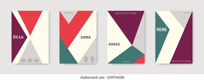 Geometric cover. Shapes pattern. Violet, pink, green, white, bright business concept. Triangle design template. Colorful set of vector graphic design covers. Cool geometric cover. Futuristic triangle.