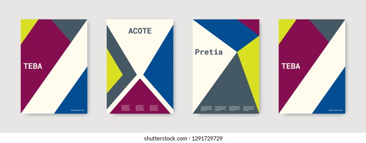 Geometric cover. Shapes patterns. Blue, pink, gold, white, bright business concept. Triangle design template. Colorful set of vector graphic design covers. Cool geometric cover. Futuristic triangle.