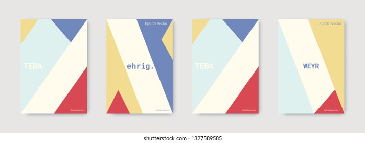 Geometric cover. Shapes patterns. Blue, pink, gold, white, bright business concept. Triangle design template. Colorful set of vector graphic design covers. Cool geometric cover. Futuristic triangle.