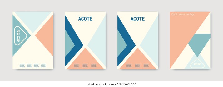 Geometric cover. Shapes patterns. Blue, pink, indigo, white, bright business concept. Triangle design template. Colorful set of vector graphic design covers. Cool geometric cover. Futuristic triangle.