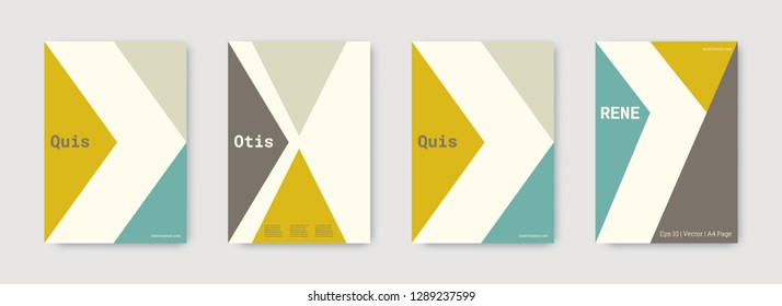 Geometric cover. Shapes patterns. Green, gold, white, bright business concept. Triangle design template. Colorful set of vector graphic design covers. Cool geometric cover. Futuristic triangle.