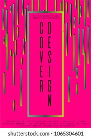 Geometric coverage design for your business. Business card set. Can be used for poster, brochure, magazine, card, book, flyer, banner, anniversary. Trendy corporate style.
