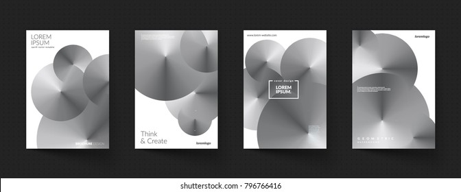 Geometric covers set.Round gradient shapes composition. Eps10vector.