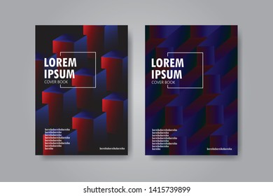Geometric Covers template. Cube patterns set. Flyer, Annual, banner, design, background, Vektorgrafik