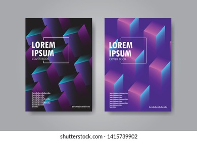 Geometric Covers template. Cube patterns set. Flyer, Annual, banner, design, background, Vektorgrafik