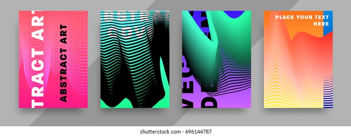 Geometric covers template design | Futuristic patterns | Vector