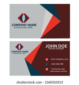 Geometric creative business card.