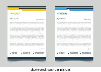 Geometric Creative Business Letterhead Template Design