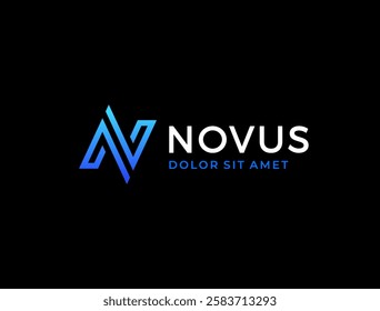 Geometric Creative Letter N Logo Template. Vector Icon.