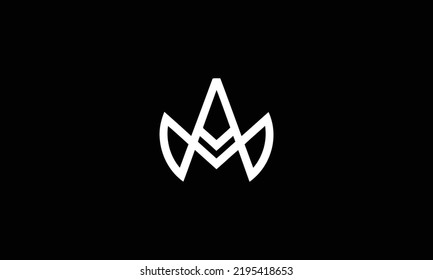 Geometric creative AM MA logo design. Letters MA AM monogram vector template.