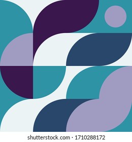geometrisches, kreatives minimalistisches Plakat mit einfachen Formen. geometrischer Hintergrund mit runden Formen für Poster, Broschüre, Flyer, Druck, Tapete, Wrapper, Stoff. Abstraktes künstlerisches Design der Vektorillustration
