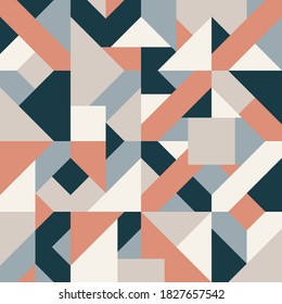 Geometric creative minimalistic poster with simple shapes. Vector background with bright colors for poster, brochure, flyer, print, wallpaper, wrapper, fabric. Abstract vector artistic design