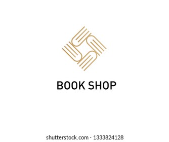 Geometric Creative rhombus logo for the book shop