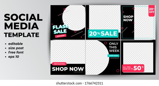Geometric Creative redes sociales post plantilla de diseño para publicidad y promoción