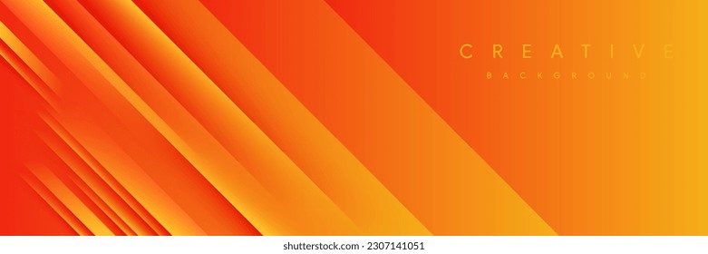 Geometric creative yellow concept vector abstract orange pattern background tech corporate presentation template