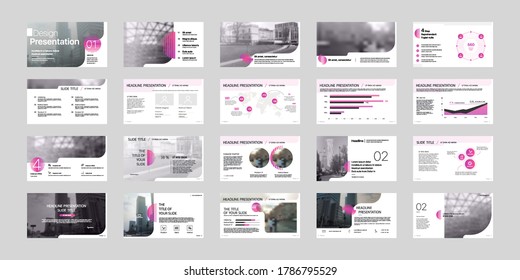 Geometric Crimson Presentation Element Templates. Vector infographics. For use in Presentation, Flyer and Leaflet, SEO, Marketing, Webinar Landing Page Template, Website Design, Banner.