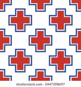 Geometric cross ethnic seamless pattern in tribal.colorful in native American,Mexican,African, Scandinavian style Aztec geometric fabric folk art background.Colorful boho design for print decor.