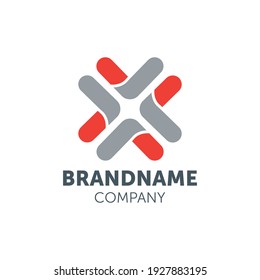 Geometric Cross, line logo design