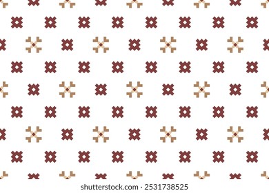 Geometric and cross stitch traditional ethnic pattern.floral pixel art embroidery. Elegance background abstract Aztec seamless pattern for fabric,cloth,dress,carpet,curtain,sarong,batik,wallpaper.

Ke