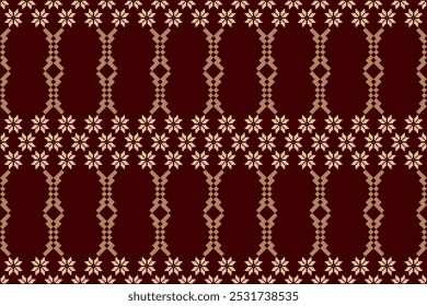 Geometric and cross stitch traditional ethnic pattern.floral pixel art embroidery. Elegance background abstract Aztec seamless pattern for fabric,cloth,dress,carpet,curtain,sarong,batik,wallpaper.

Ke